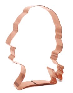 george washington american president cookie cutter 3.5 x 4.5 inches - handcrafted copper cookie cutter by the fussy pup
