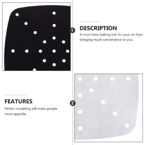 Hemoton 8 Pcs Air Fryer Pad Airfryer Air Fryers Round Steamer Liner Perforated Baking Pad Air Fryer Parchment Oven Steamer Patch Mat for Air Fryer Non-stick Mat Tray