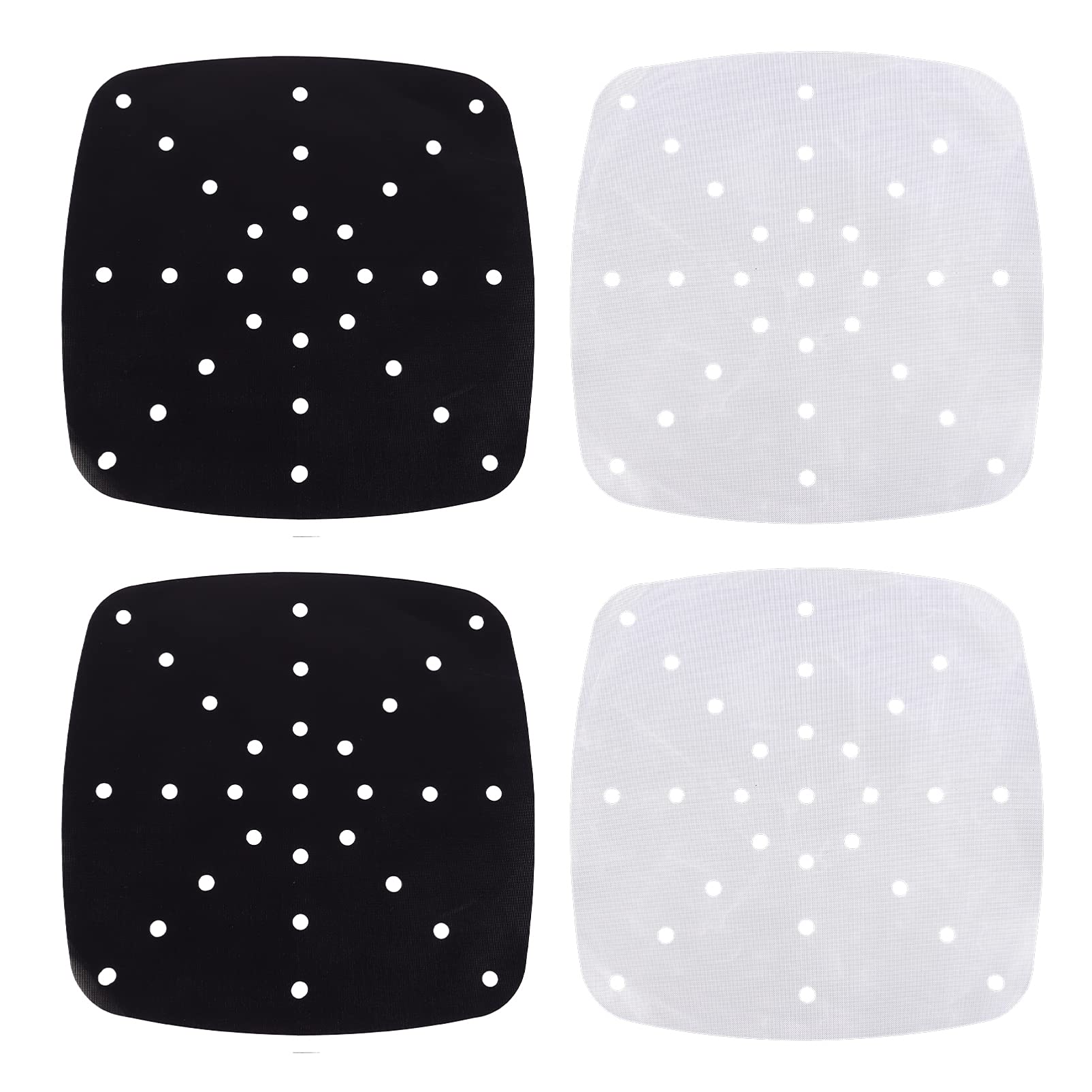 Hemoton 8 Pcs Air Fryer Pad Airfryer Air Fryers Round Steamer Liner Perforated Baking Pad Air Fryer Parchment Oven Steamer Patch Mat for Air Fryer Non-stick Mat Tray