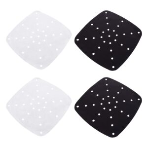 Hemoton 8 Pcs Air Fryer Pad Airfryer Air Fryers Round Steamer Liner Perforated Baking Pad Air Fryer Parchment Oven Steamer Patch Mat for Air Fryer Non-stick Mat Tray