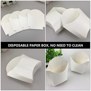 50pcsbags Paper Fry Kitchen For Multi-function Cups White Holders Chicken Snack Wedding Home French Professional Baking Bags Take Take- Holder Containers Restaurant