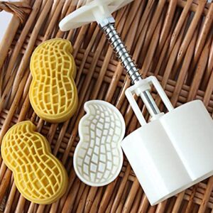 WOIWO 2 PCS Creative Mini Peanut Mooncake Mold 3D Peanut Mung Bean Cake Without Touching Hands Pressing Baking Mold