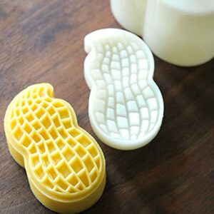 WOIWO 2 PCS Creative Mini Peanut Mooncake Mold 3D Peanut Mung Bean Cake Without Touching Hands Pressing Baking Mold