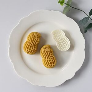 WOIWO 2 PCS Creative Mini Peanut Mooncake Mold 3D Peanut Mung Bean Cake Without Touching Hands Pressing Baking Mold