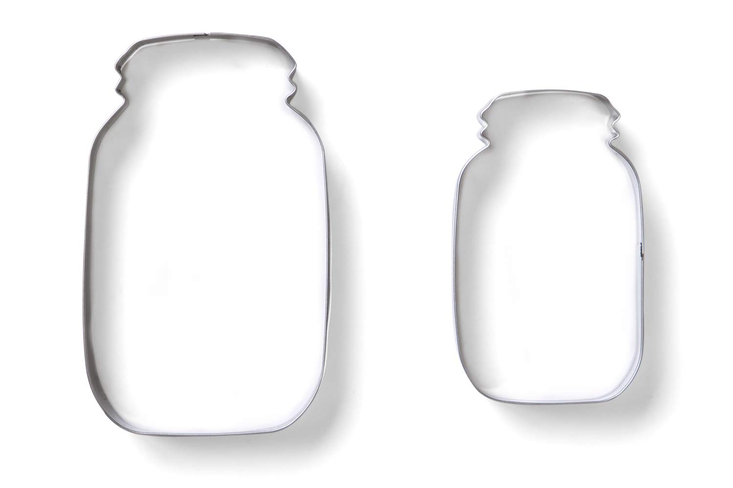 Fox Run 3679 Mason Jar Cookie Cutter Set of 2,Silver