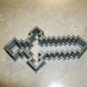 BLOCK ADVENTURE VIDEO GAME SWORD SHAPE OUTLINE COOKIE CUTTER MADE IN USA PR426