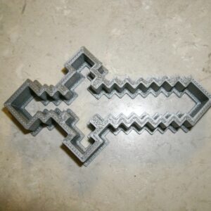 BLOCK ADVENTURE VIDEO GAME SWORD SHAPE OUTLINE COOKIE CUTTER MADE IN USA PR426