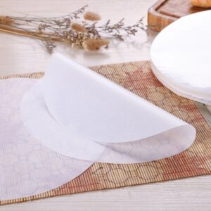 (Set of 200) Parchment Paper 8 Inch Diameter Round Non-Stick Baking Paper Liners for Cake Pans Circle Cookies Cheesecake and Deep Dish Pizza