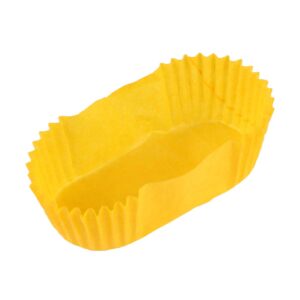 1000pcs oval cake paper cups boat shape paper tray cake cup bread baking cups grease proof cupcake liners for cake balls muffins cupcakes yellow