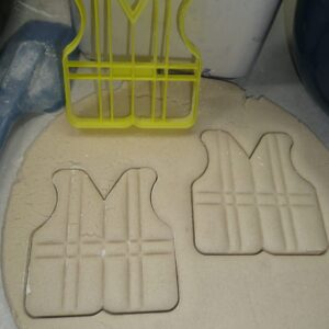 YNGLLC CONSTRUCTION WORKER EQUIPMENT SAFETY GEAR SET OF 4 COOKIE CUTTERS BAKING TOOL 3D PRINTED MADE IN USA PR1557 Multicolor