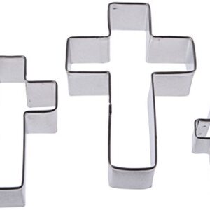 R&M International Cross Cookie Cutters, Assorted Sizes, 3-Piece Set