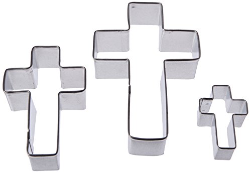 R&M International Cross Cookie Cutters, Assorted Sizes, 3-Piece Set