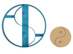 yin yang symbol - cookie cutter/sugar cookie/fondant/clay (1085)