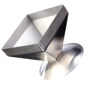 hemoton stainless steel pyramid mold cake food mold stuffed meat shape form rice shaper metal serving plate for home restaurant kitchen size