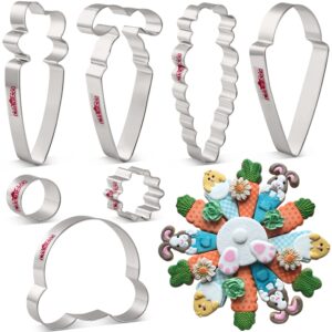 liliao easter platter cookie cutter set - 7 piece - stainless steel - by janka