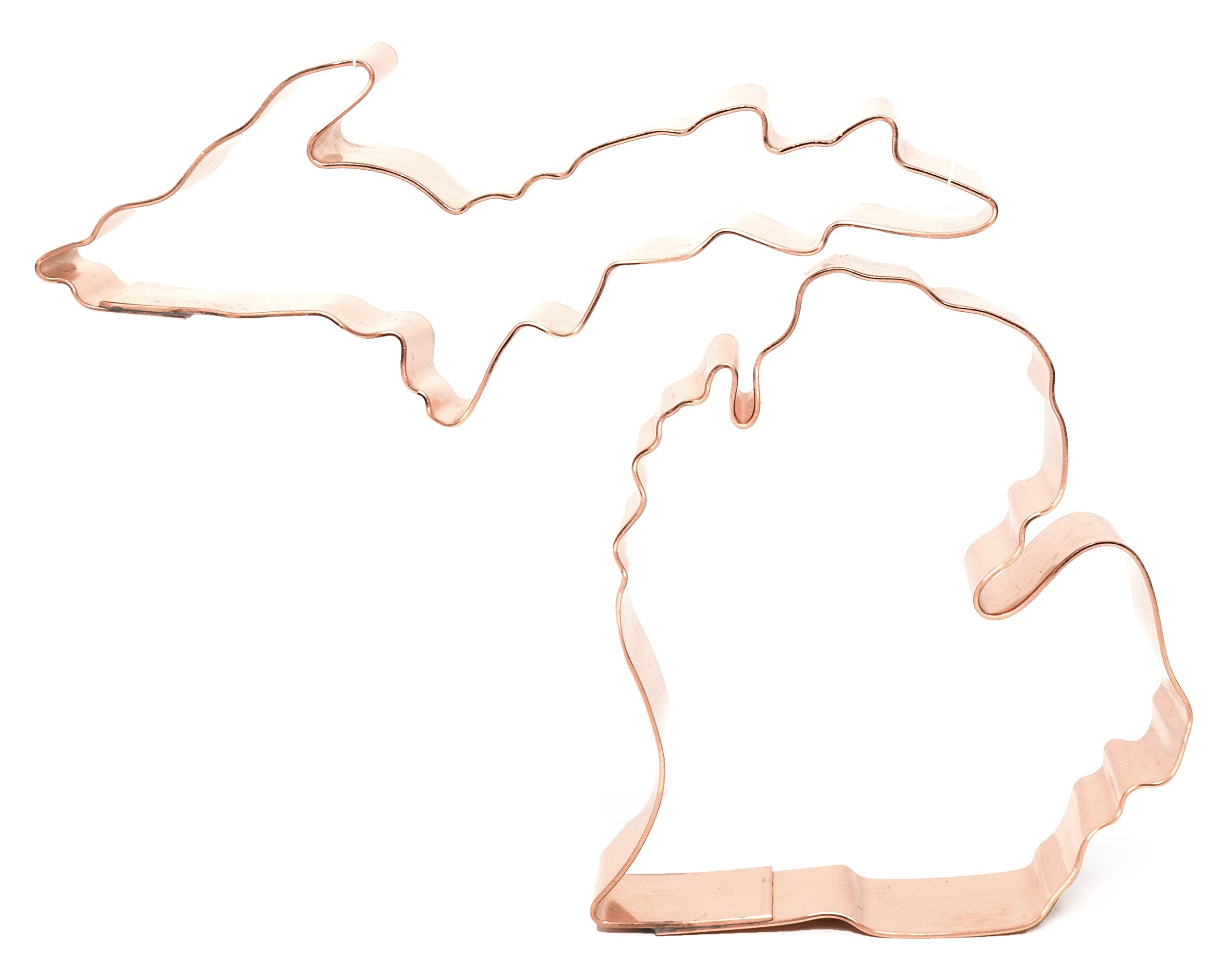 State of Michigan Copper Cookie Cutter (4 X 1.5/2.5 X 2.75)