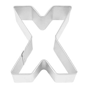 alphabet letter x 3 inch cookie cutter from the cookie cutter shop – tin plated steel cookie cutter