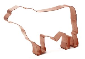 angus show steer cattle cookie cutter 5 x 3.5 inches - handcrafted copper cookie cutter by the fussy pup