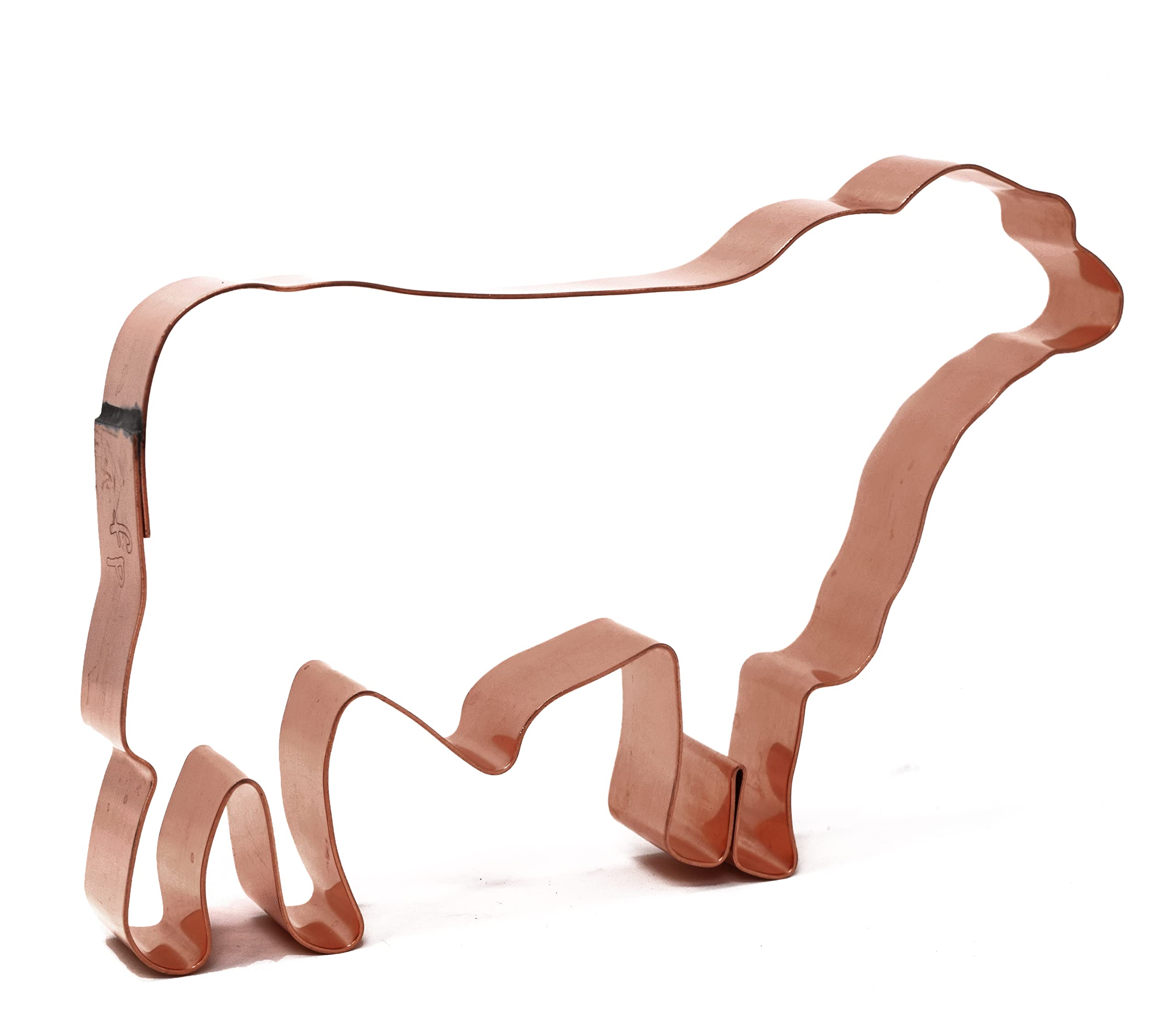 Angus Show Steer Cattle Cookie Cutter 5 X 3.5 inches - Handcrafted Copper Cookie Cutter by The Fussy Pup