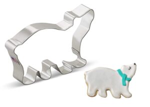 polar bear cookie cutter 5.75" made in usa by ann clark