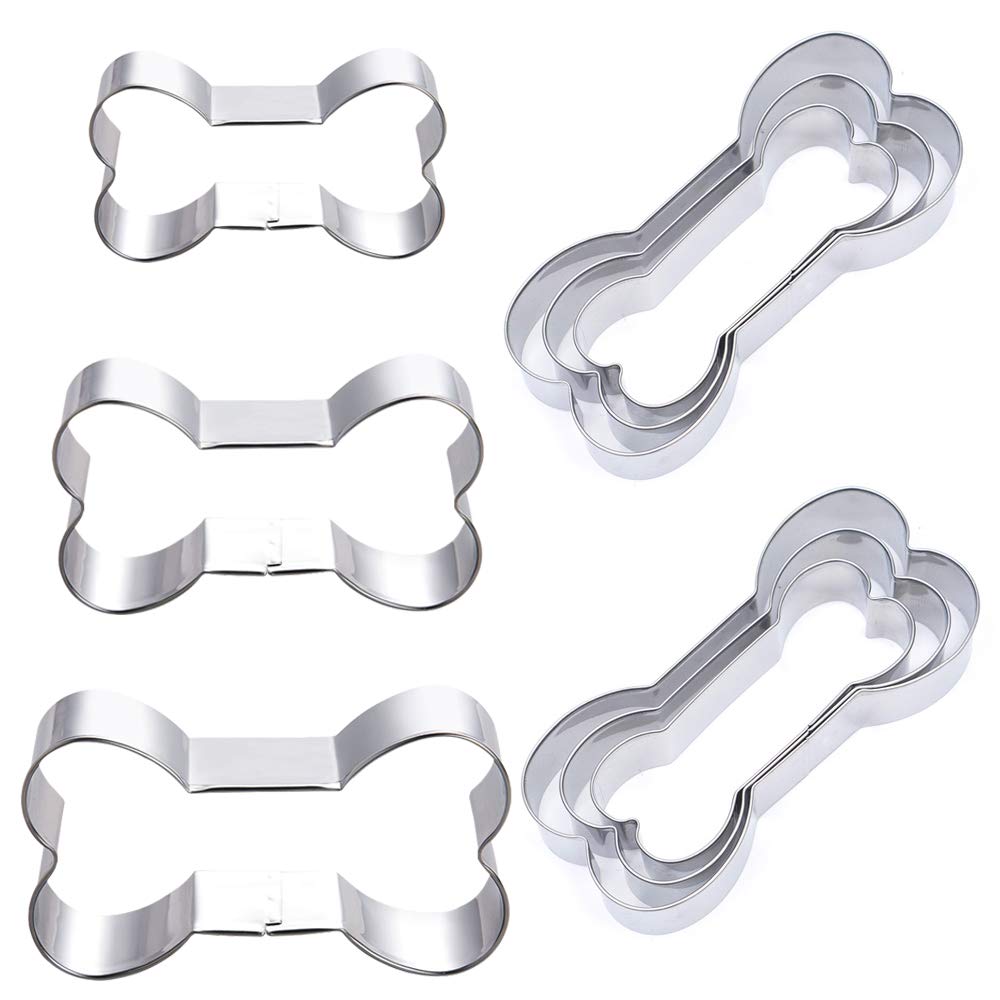 9 PCS Dog Bone Cookie Cutter Set, SourceTon Assorted Sizes Stainless Steel Dog Bone Biscuit Cookie for Homemade Treats