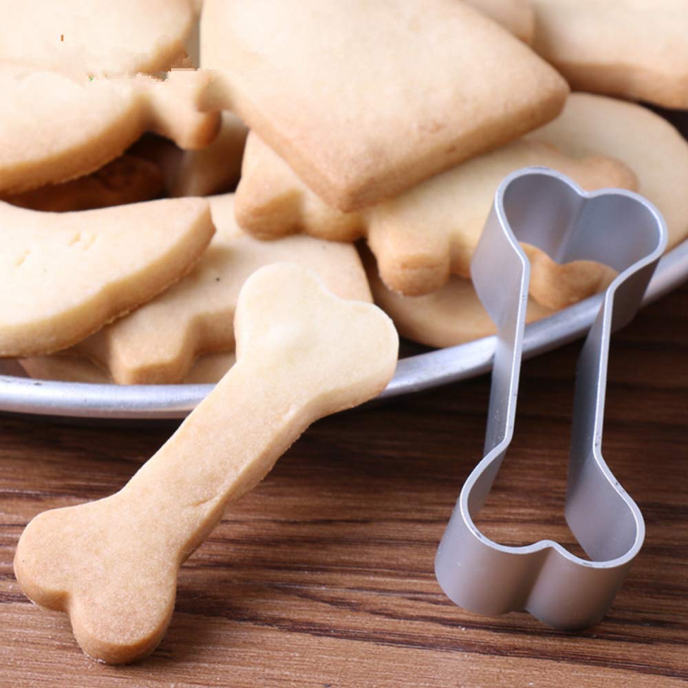 9 PCS Dog Bone Cookie Cutter Set, SourceTon Assorted Sizes Stainless Steel Dog Bone Biscuit Cookie for Homemade Treats