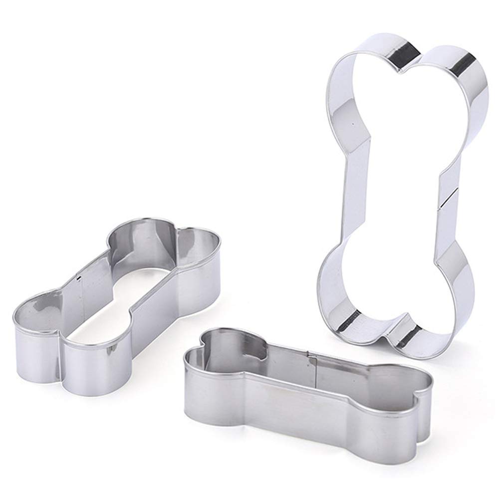 9 PCS Dog Bone Cookie Cutter Set, SourceTon Assorted Sizes Stainless Steel Dog Bone Biscuit Cookie for Homemade Treats