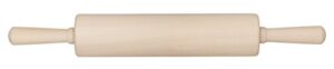 mrs. anderson’s baking stainless steel ball bearing, classic wooden rolling pin, made in america, 12-inch by 2.75-inch