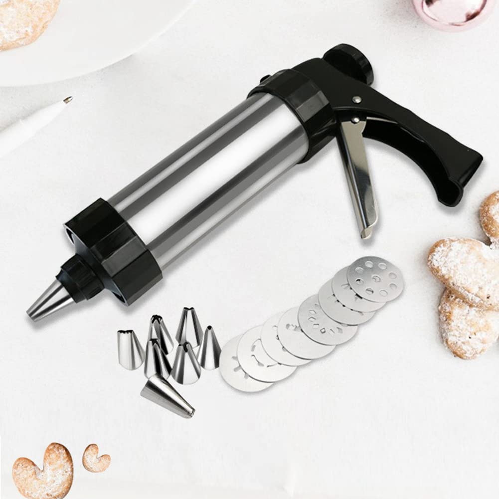 Jueyhapy Cookie Press Maker Kit Cookie Press Making Press Cake Mold Biscuit Press Maker Machine Dessert Decoration Tool