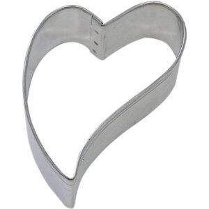foose store valentines day cookie cutter – heart folk cookie cutter 3 inch – tin plated steel cookie cutters – heart folk cookie mold