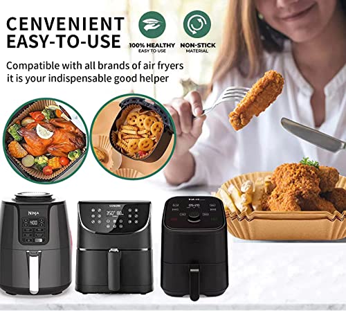 Air Fryer Liners, 100Pcs Air Fryer Liners Disposable, Air Fryer Parchment Paper Liners For Air Fryer, Baking, Roasting Microwave. (8 Inch)