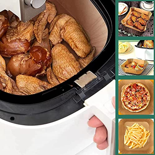 Air Fryer Liners, 100Pcs Air Fryer Liners Disposable, Air Fryer Parchment Paper Liners For Air Fryer, Baking, Roasting Microwave. (8 Inch)