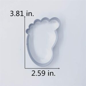 LILIAO Footprint Cookie Cutter - 2.6 x 3.8 inches - Stainless Steel