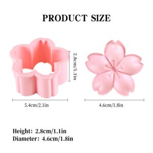 KALAIEN 6PCS Cherry Blossom Cookie Cutters Mold Sakura Cookie Stamps for Biscuit Pastry Accessories