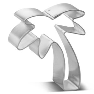 foose store palm tree cookie cutter 3 inch –tin plated steel cookie cutters – palm tree cookie mold