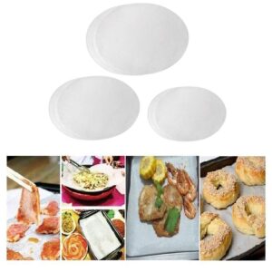 parchment paper baking circles set - 4 inch, 7 inch, 9 inch non-stick round baking paper.