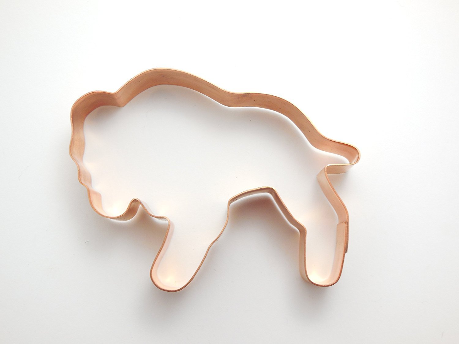 Buffalo/Bison Cookie Cutter 4.5 X 3.5 inches - Handcrafted Copper Cookie Cutter by The Fussy Pup