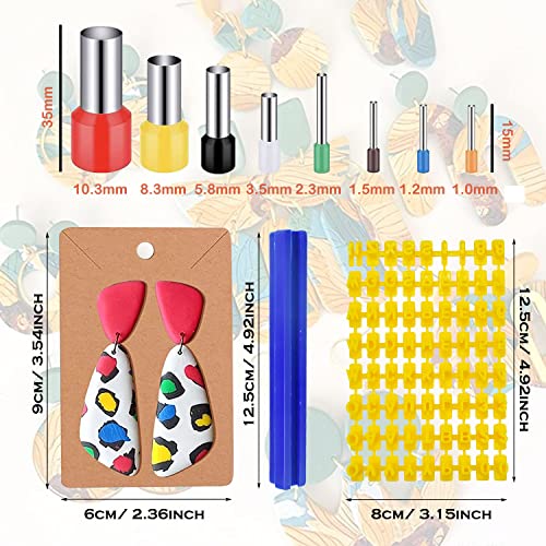 Yayatty 299 PCS Polymer Clay Cutters Set, 18 Shapes Clay Earring Cutters with Earrings Accessories, Clay Pattern Cutting Molds, Plastic Clay Cutters for Polymer Clay Jewelry Making