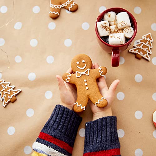 Christmas Cookie Cutters, 6 Pcs Holiday Cookie Cutters Christmas Shapes - Gingerbread Man, Snowflake, Snowman, Christmas Tree, Reindeer, Santa Face for Cookie Baking