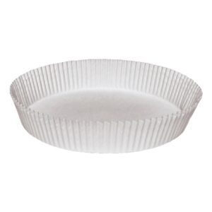 hoffmaster bl7fcl waxed, fluted round cake/tart liner, 9-3/4" diameter x 1-1/2" height, white (4 packs of 250)