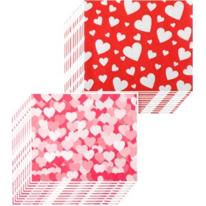 150 pieces wax paper valentine's day food wrap paper heart sandwich wrapping paper greaseproof wrapping paper for valentine's day chocolate candy cookies baking food basket liner party supplies