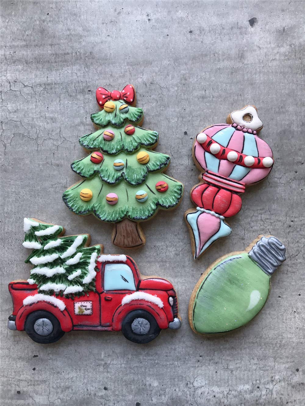 LILIAO Pickup Truck with Christmas Tree Cookie Cutter - 4.9 x 3.6 inches - Stainless Steel