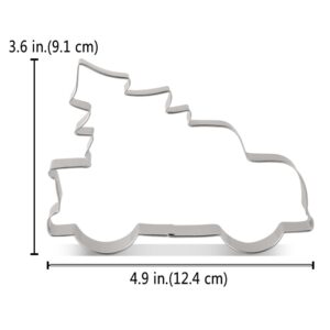 LILIAO Pickup Truck with Christmas Tree Cookie Cutter - 4.9 x 3.6 inches - Stainless Steel