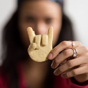 Suck UK Hand Shaped Cookie Cutter - Novelty Baking Accessory to Make Customised Bakes Red 93 x 108 x 14mm