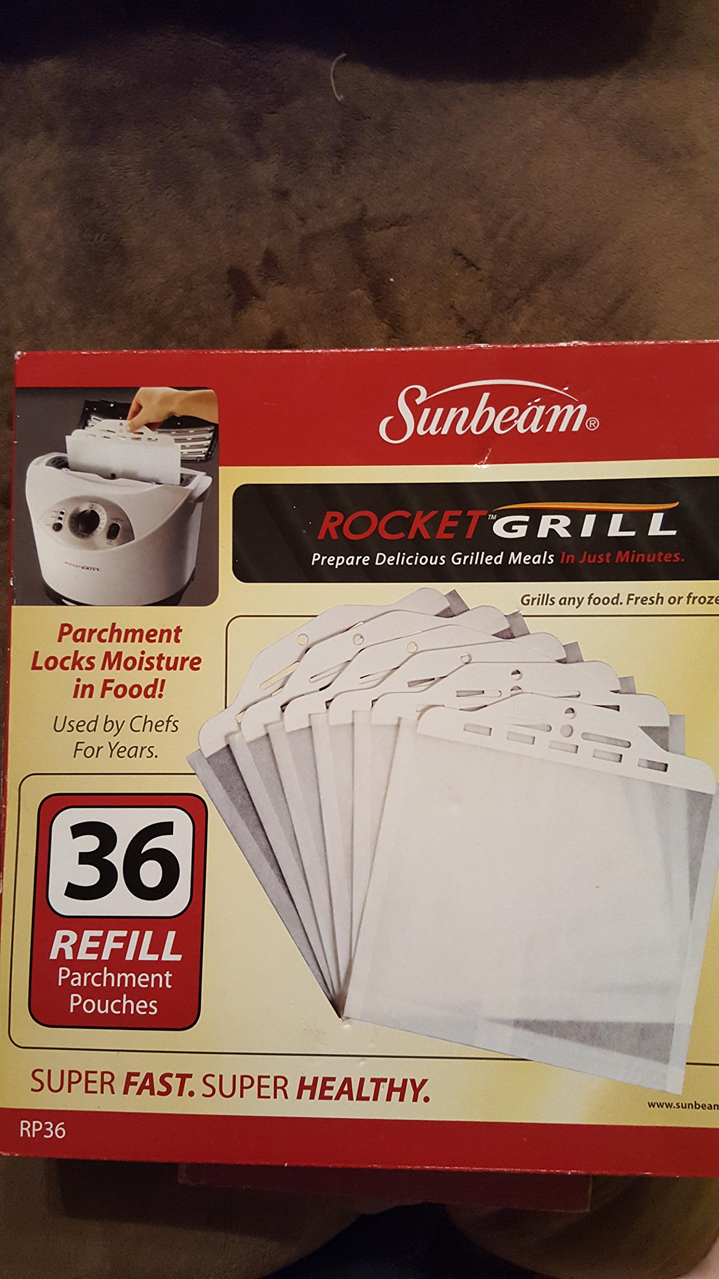 Sunbeam RP36 Rocket Grill Parchment Pouches, 36-Pack