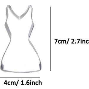 WJSYSHOP Woman's One-piece Dress Cookie Cutter Stainless Steel