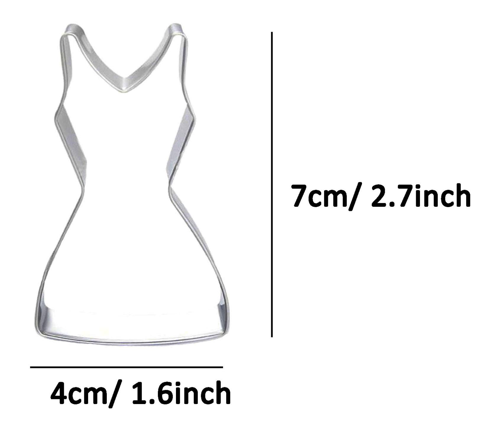 WJSYSHOP Woman's One-piece Dress Cookie Cutter Stainless Steel