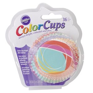wilton 36-pack color baking cup, standard, stripes rainbow
