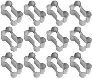 1 dozen/12 count mini dog bone 1.5 inch cookie cutters from the cookie cutter shop – tin plated steel cookie cutters