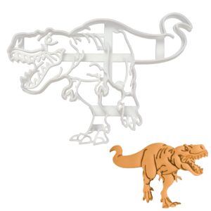 realistic tyrannosaurus rex cookie cutter, 1 piece - bakerlogy